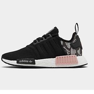 SOLD -Adidas NMDs black w/snake print